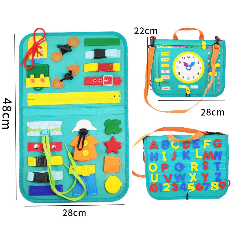Busy Board Book Dressing Buttoning Learning Baby Sensory Toy