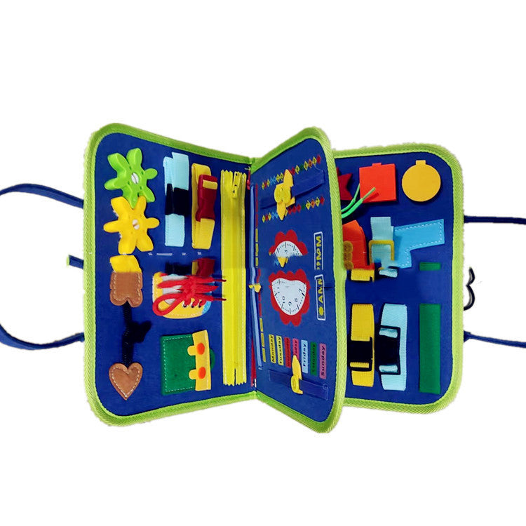 Busy Board Book Dressing Buttoning Learning Baby Sensory Toy