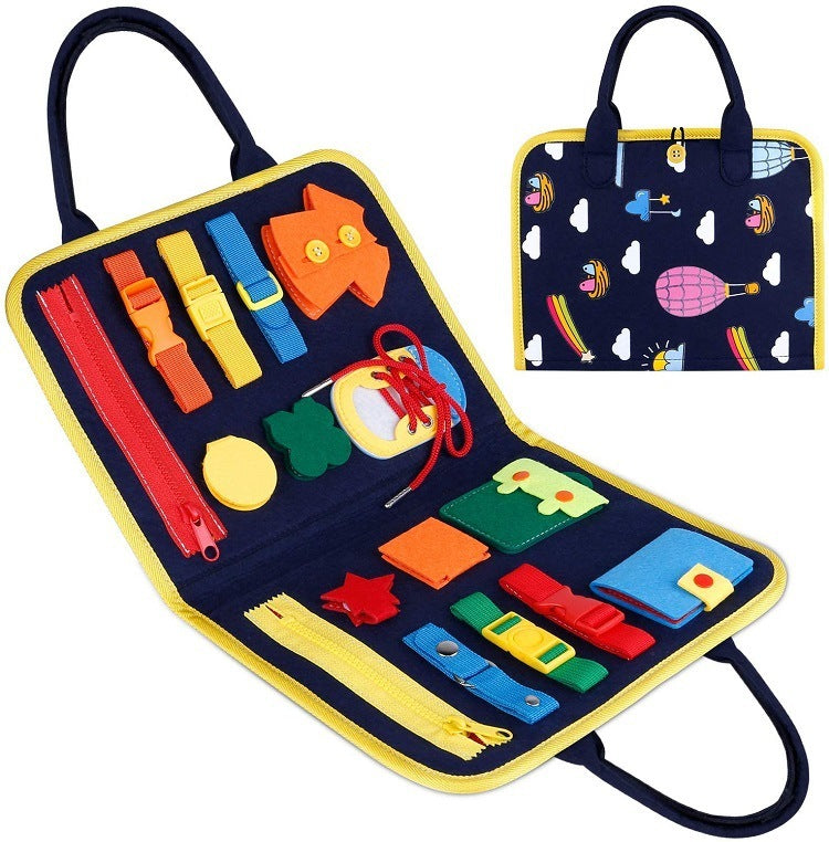 Busy Board Book Dressing Buttoning Learning Baby Sensory Toy