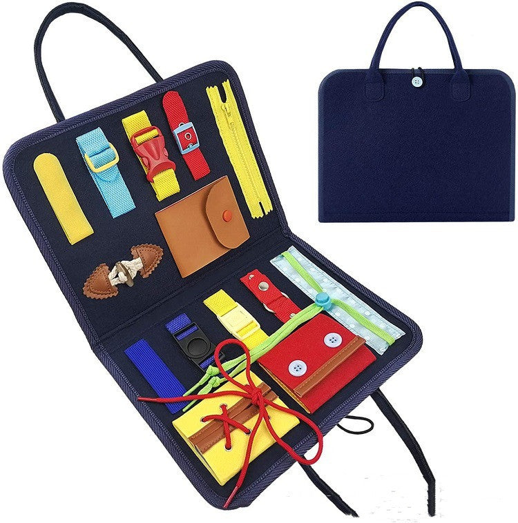 Busy Board Book Dressing Buttoning Learning Baby Sensory Toy