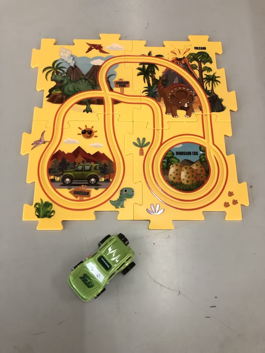 Electric Railroad Puzzle DIY Assembly Car City Construction Educational Toy