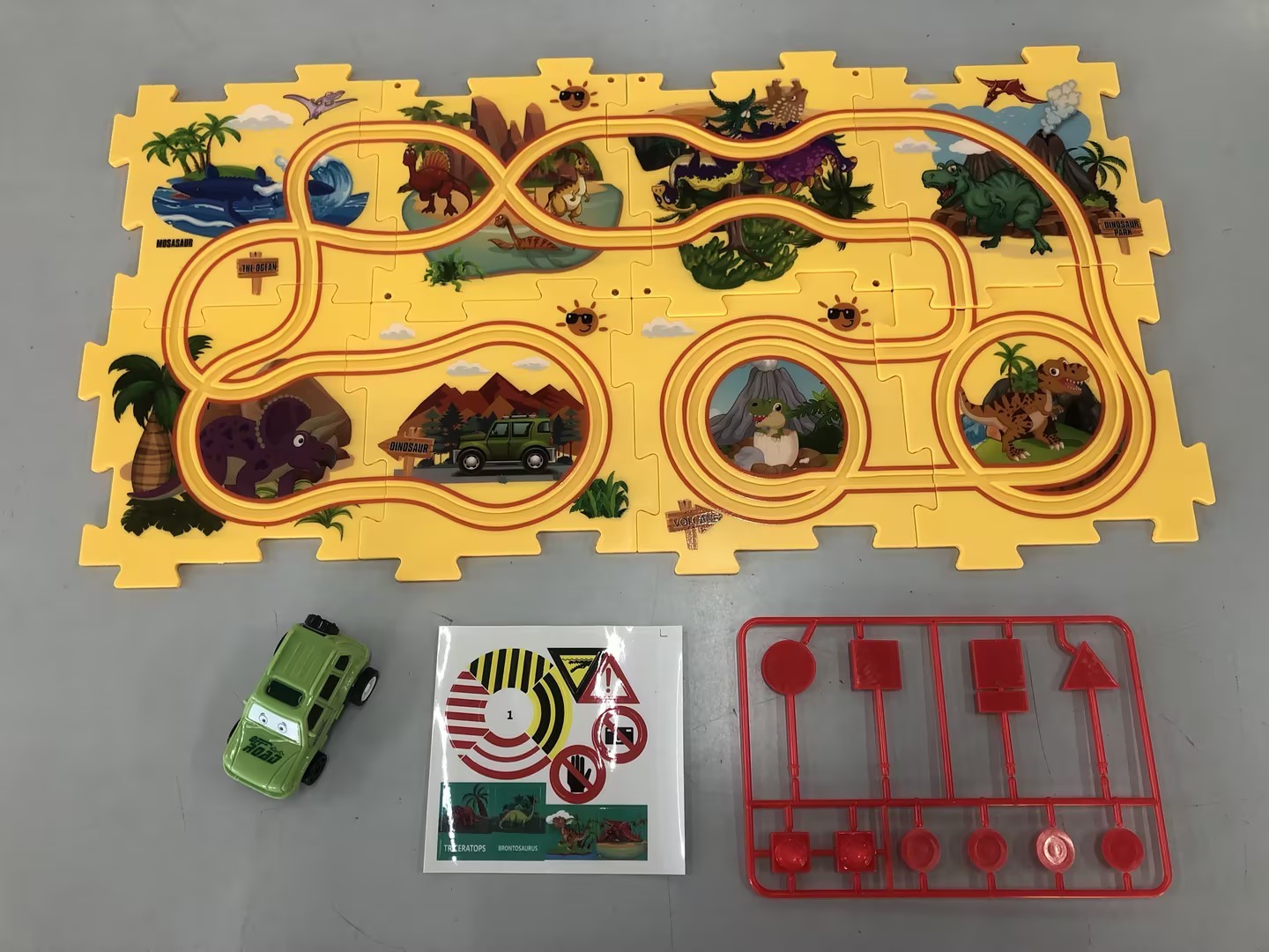 Electric Railroad Puzzle DIY Assembly Car City Construction Educational Toy