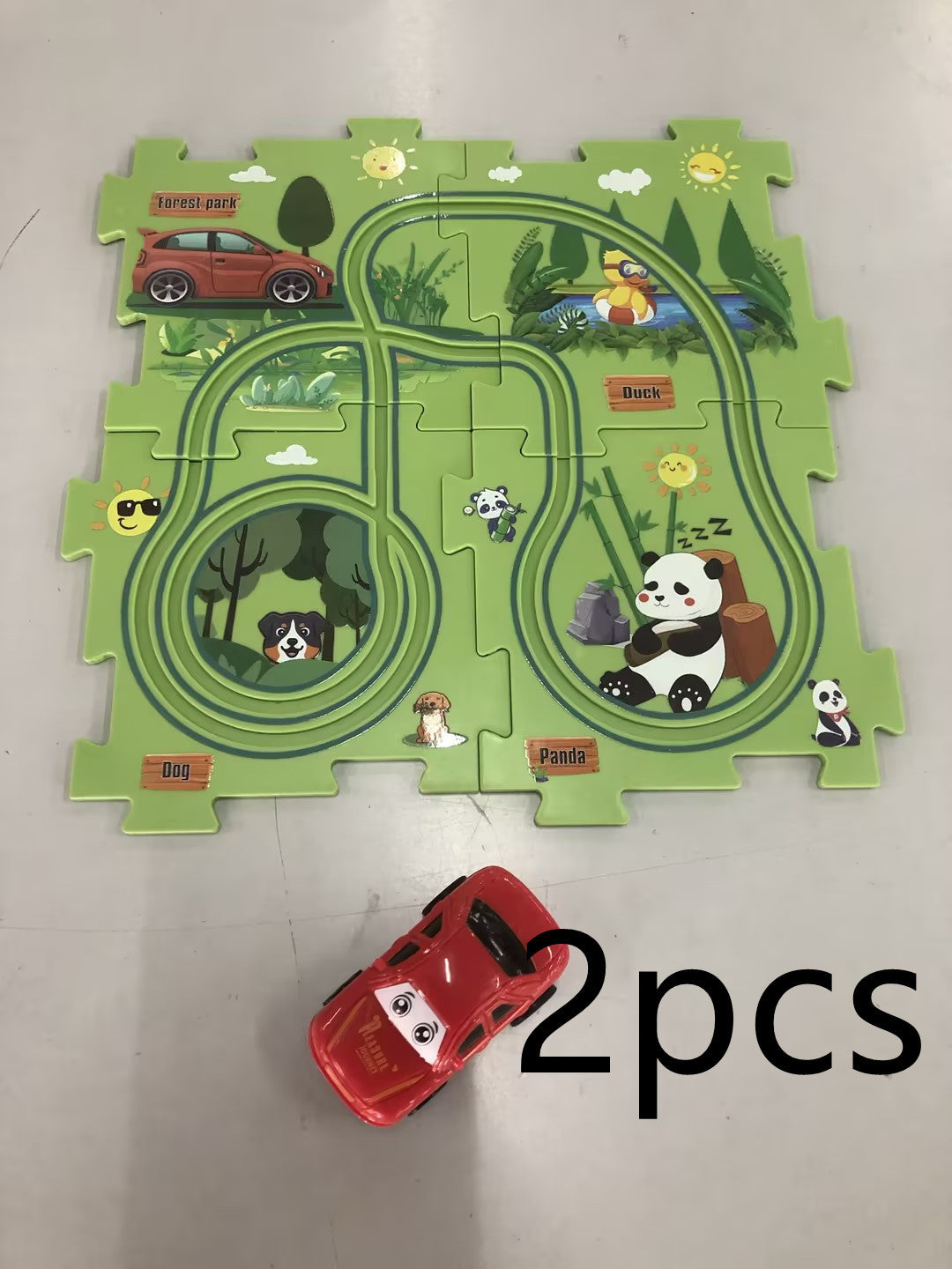Electric Railroad Puzzle DIY Assembly Car City Construction Educational Toy