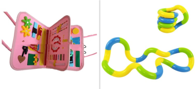 Busy Board Book Dressing Buttoning Learning Baby Sensory Toy