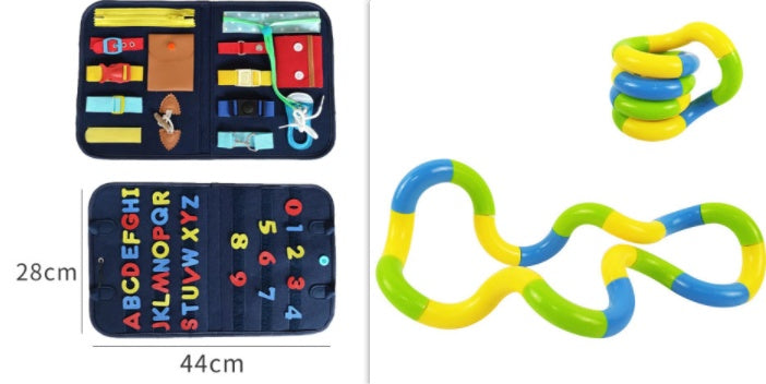 Busy Board Book Dressing Buttoning Learning Baby Sensory Toy