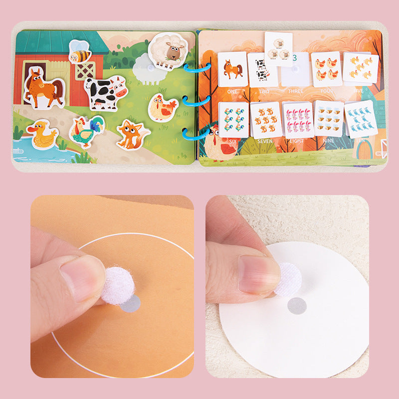 Children Animal Sticker Book Puzzle Montessori Early Education Toy