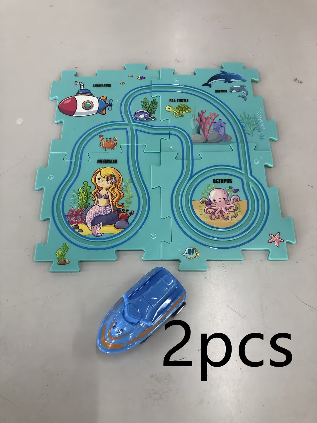 Electric Railroad Puzzle DIY Assembly Car City Construction Educational Toy
