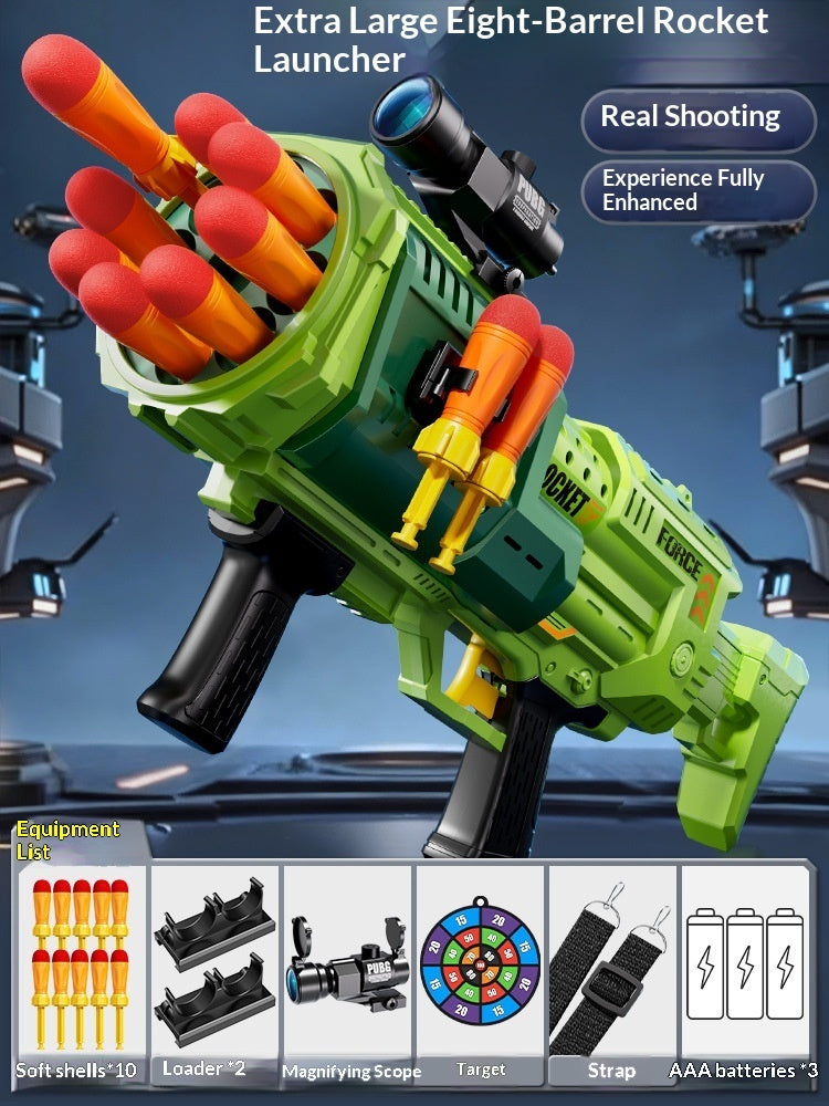 Children's Army-Green Rocket Launcher Shooting Toy