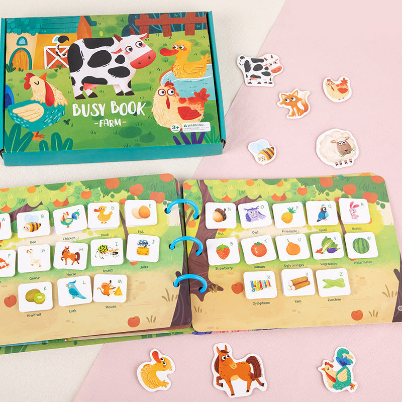 Children Animal Sticker Book Puzzle Montessori Early Education Toy