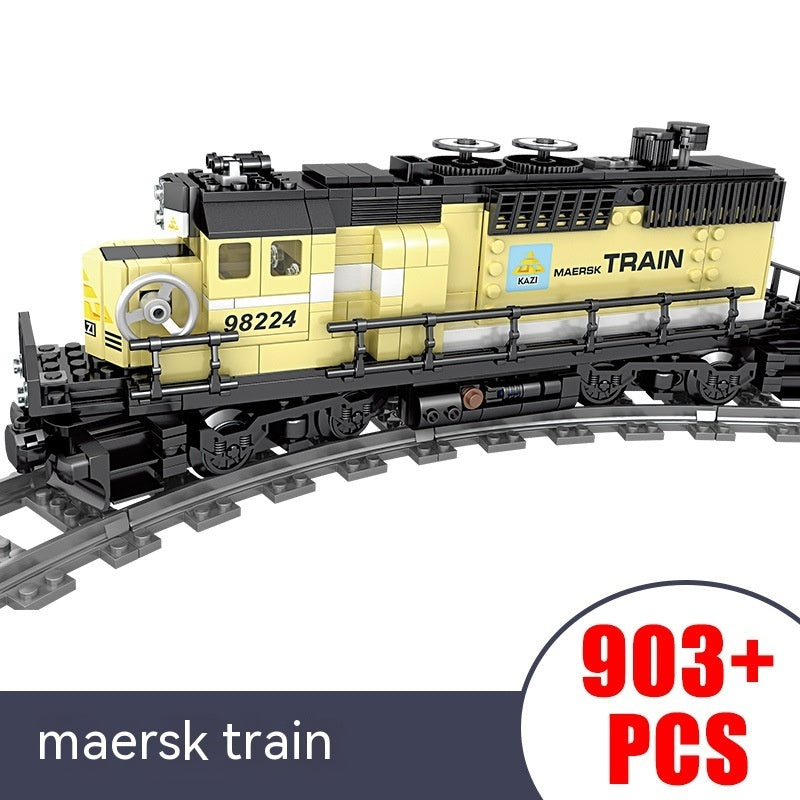 Electric Rail Train Model Building Blocks Educational Kids Toy Set