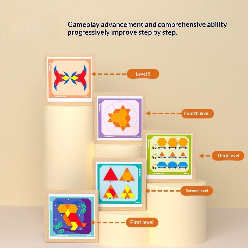 Childrens Geometric Tangram Puzzle Blocks Educational Magnetic Toy