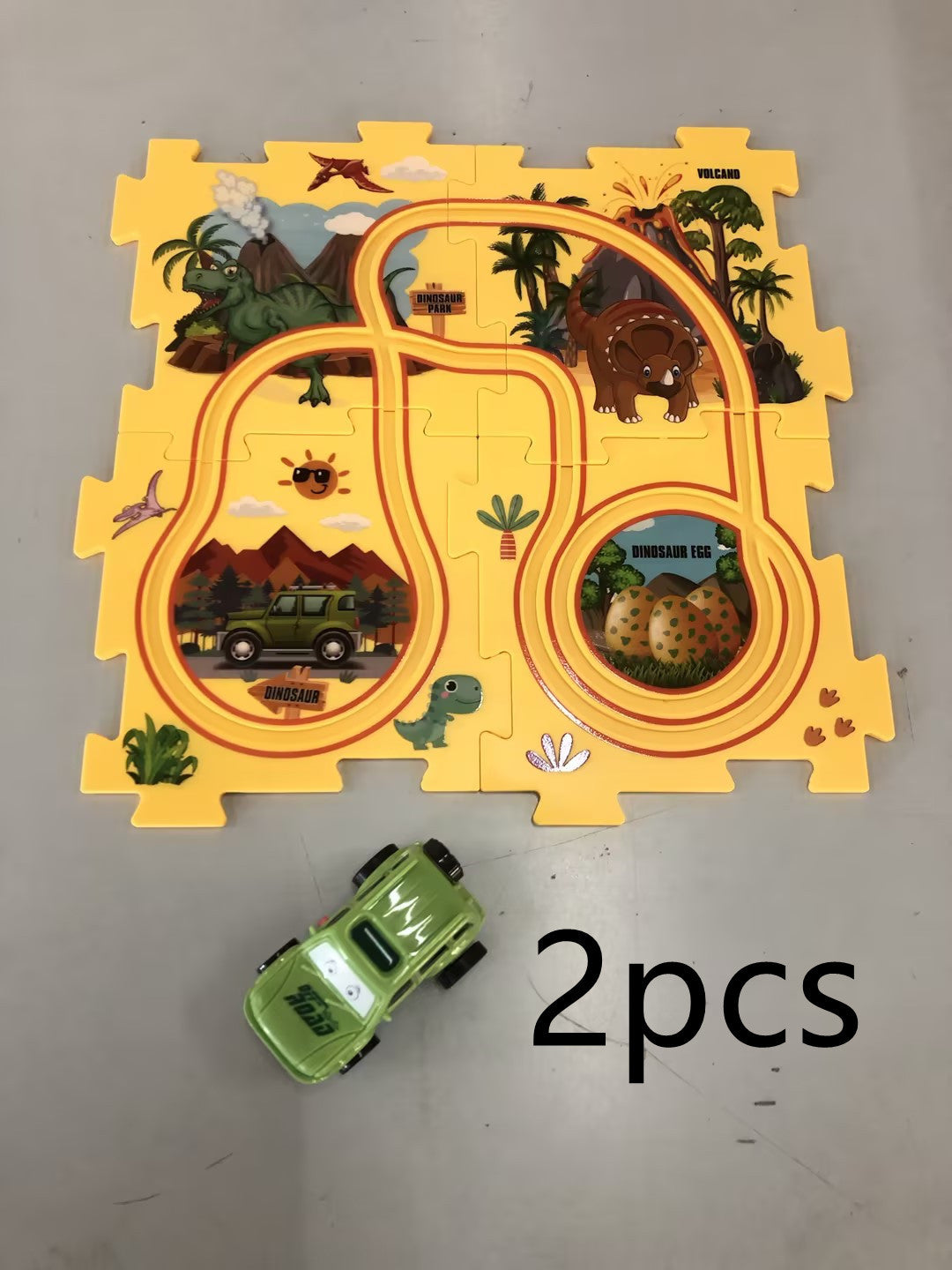Electric Railroad Puzzle DIY Assembly Car City Construction Educational Toy