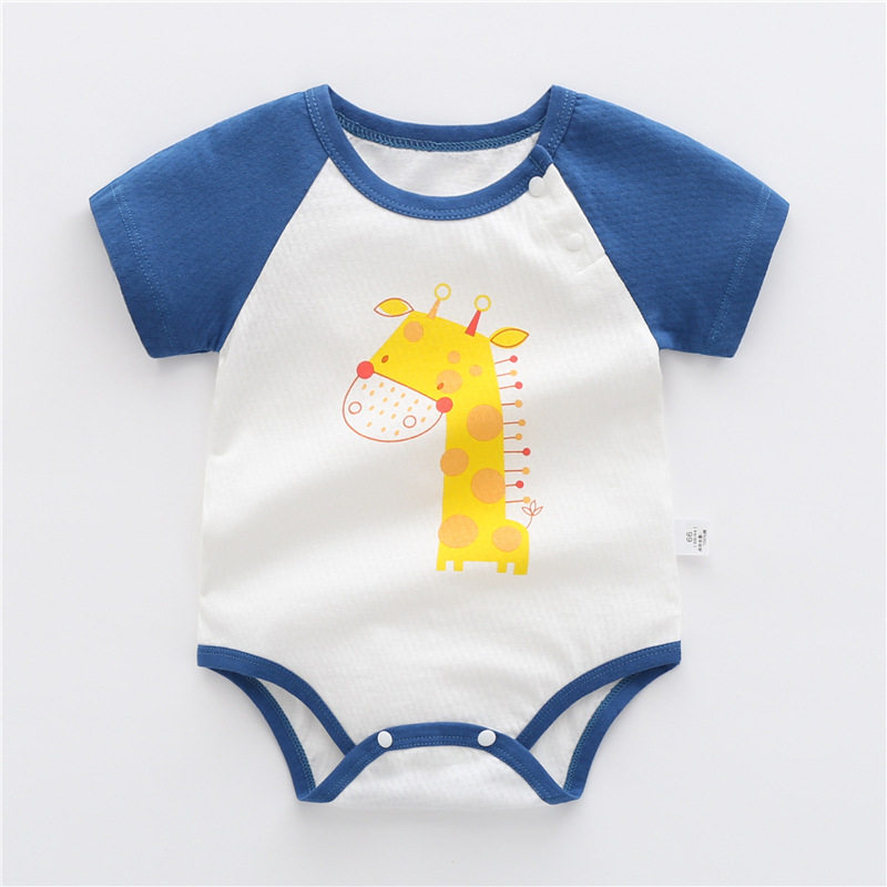 Baby Versatile Printing Bodysuit With Short Sleeves