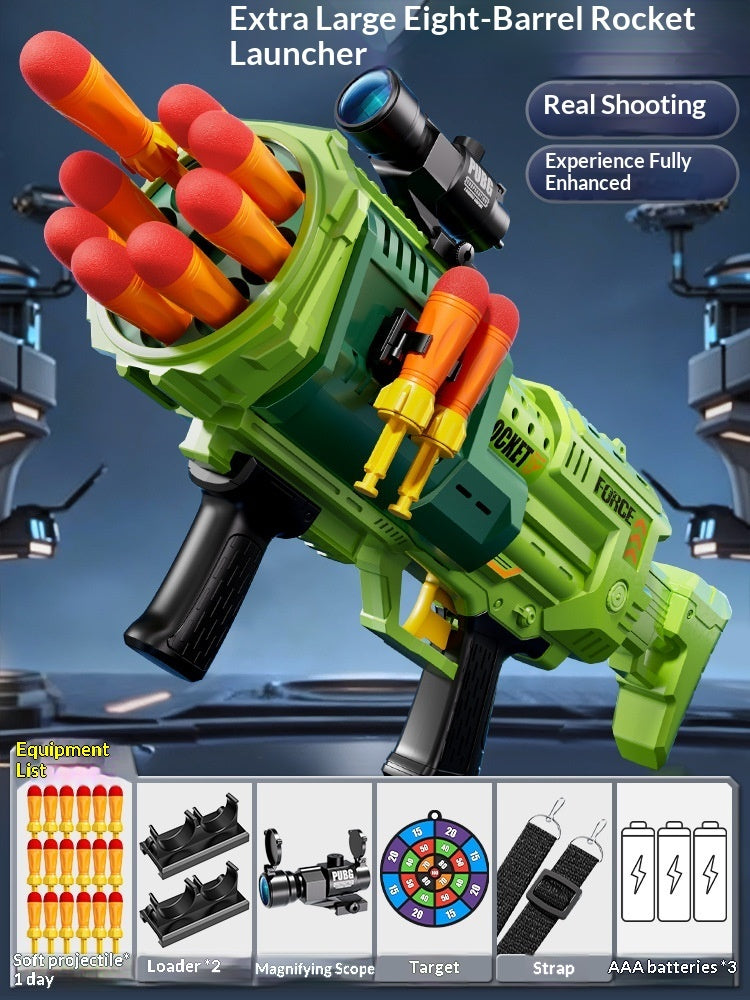 Children's Army-Green Rocket Launcher Shooting Toy
