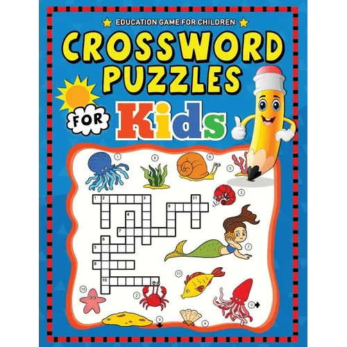 Crossword Puzzles Kids Activity Coloring Book Educational Fun Learning