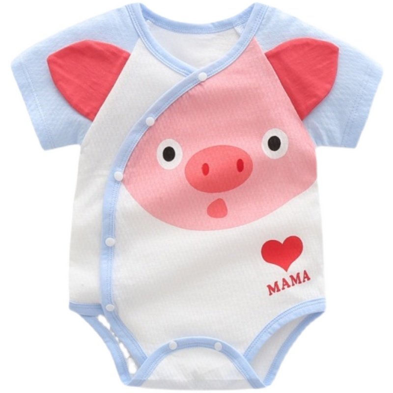 Baby Versatile Printing Bodysuit With Short Sleeves