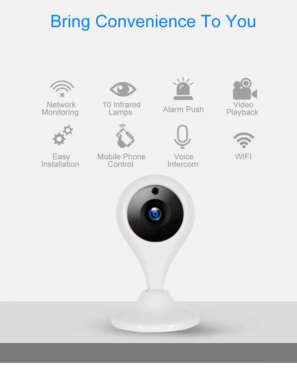 Smart WiFi Baby Monitor HD 720P Wireless Security Camera