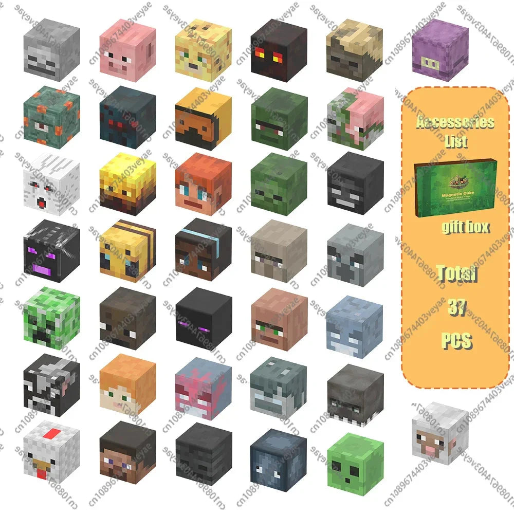 Magnetic Building Blocks Mine World Cube STEM DIY Kids Toy