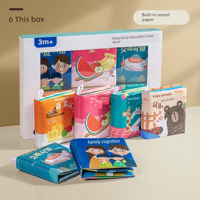 Baby Cloth Book Sensory Educational Tear Proof Interactive Learning Toy