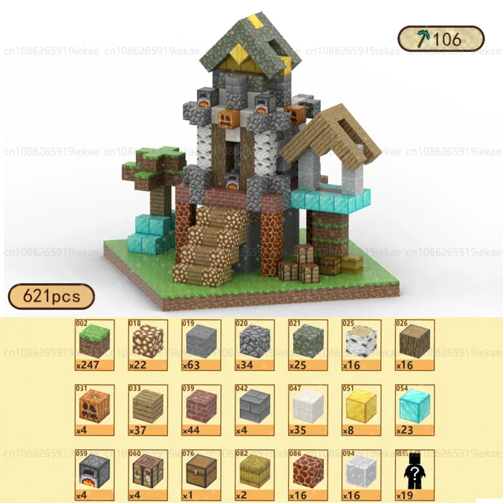 Magnetic Building Blocks Mine World Cube STEM DIY Kids Toy