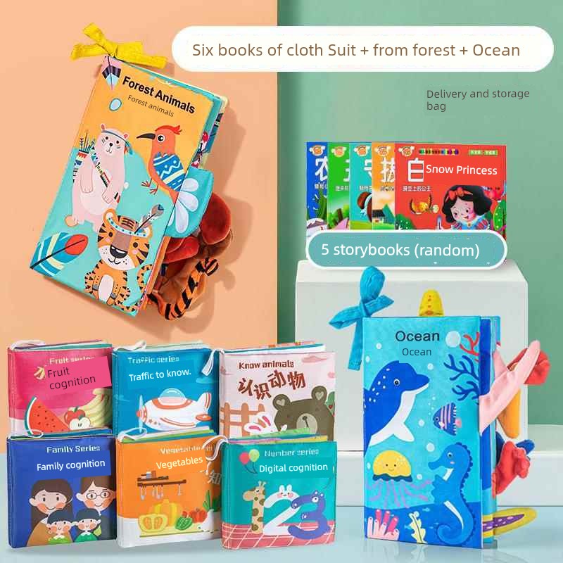 Baby Cloth Book Sensory Educational Tear Proof Interactive Learning Toy