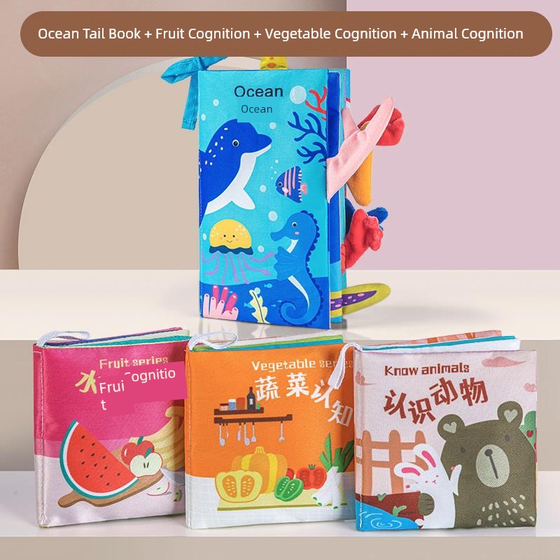 Baby Cloth Book Sensory Educational Tear Proof Interactive Learning Toy