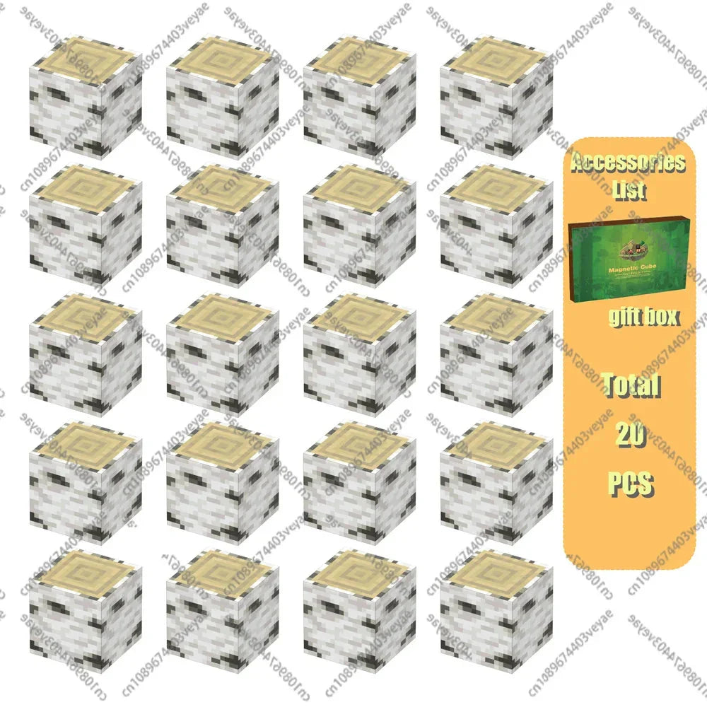 Magnetic Building Blocks Mine World Cube STEM DIY Kids Toy