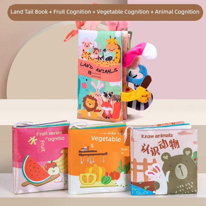 Baby Cloth Book Sensory Educational Tear Proof Interactive Learning Toy