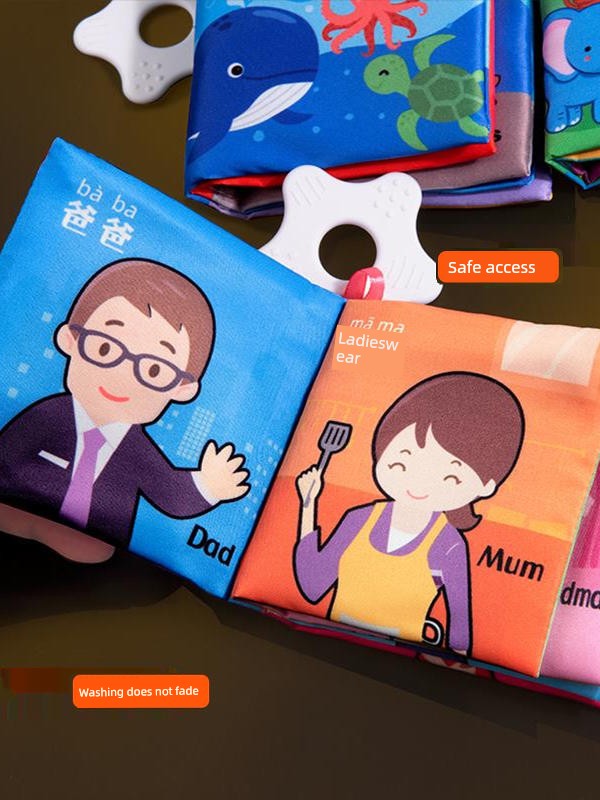 Baby Cloth Book Sensory Educational Tear Proof Interactive Learning Toy