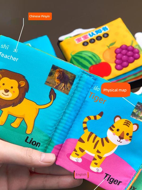 Baby Cloth Book Sensory Educational Tear Proof Interactive Learning Toy
