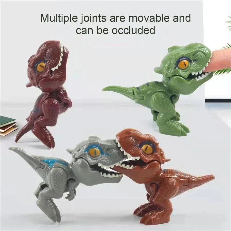 Finger Biting Dinosaur Toy Movable Joints Simulation Kids Set