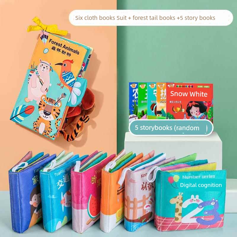 Baby Cloth Book Sensory Educational Tear Proof Interactive Learning Toy