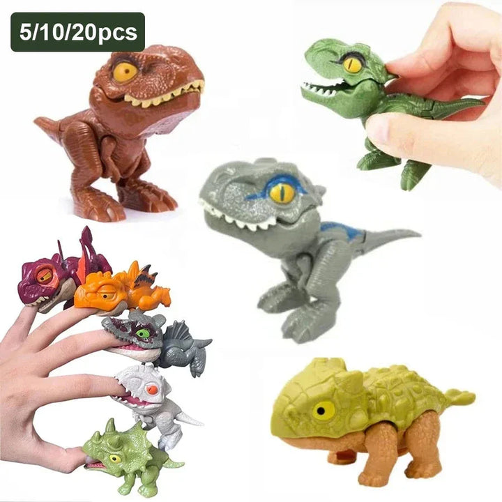 Finger Biting Dinosaur Toy Movable Joints Simulation Kids Set