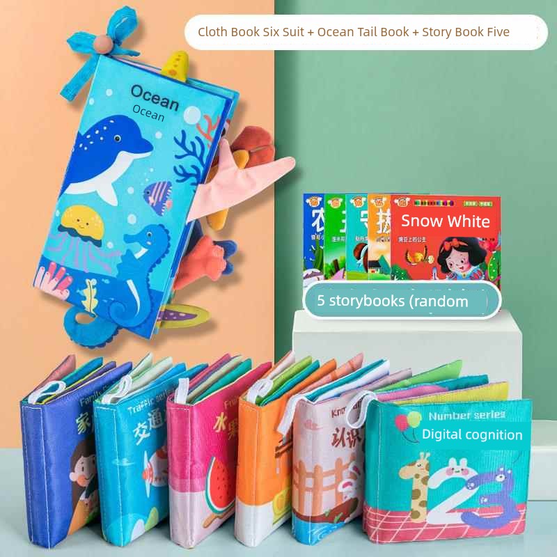 Baby Cloth Book Sensory Educational Tear Proof Interactive Learning Toy