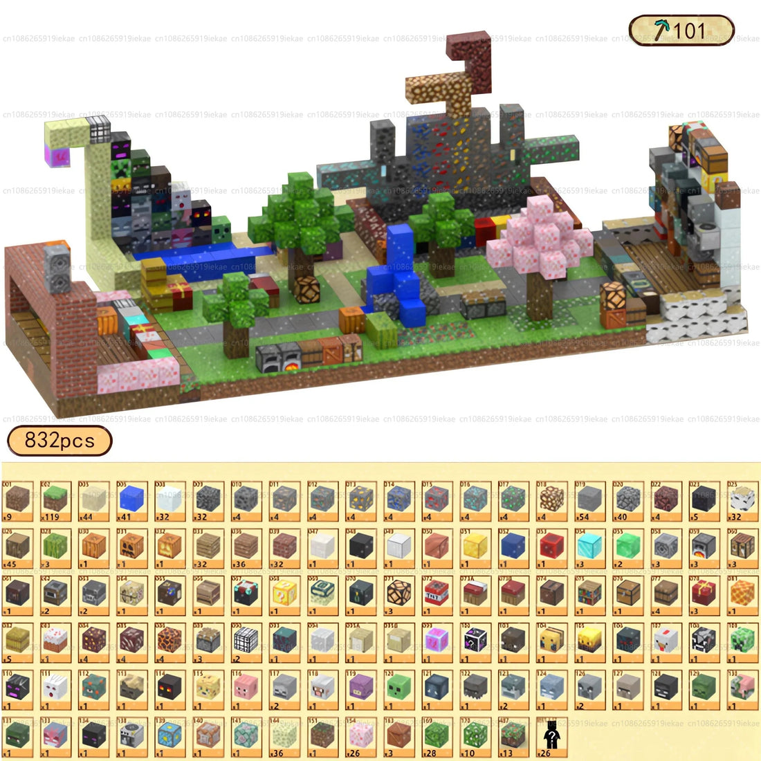 Magnetic Building Blocks Mine World Cube STEM DIY Kids Toy