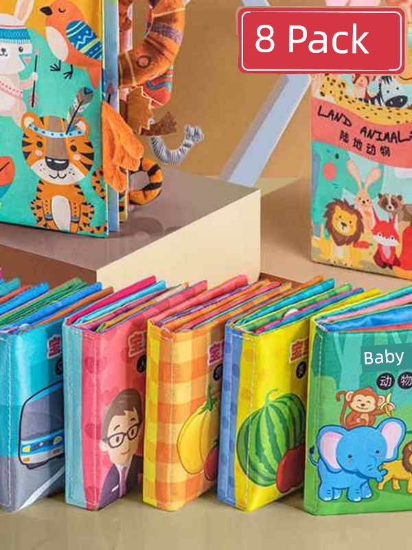 Baby Cloth Book Sensory Educational Tear Proof Interactive Learning Toy