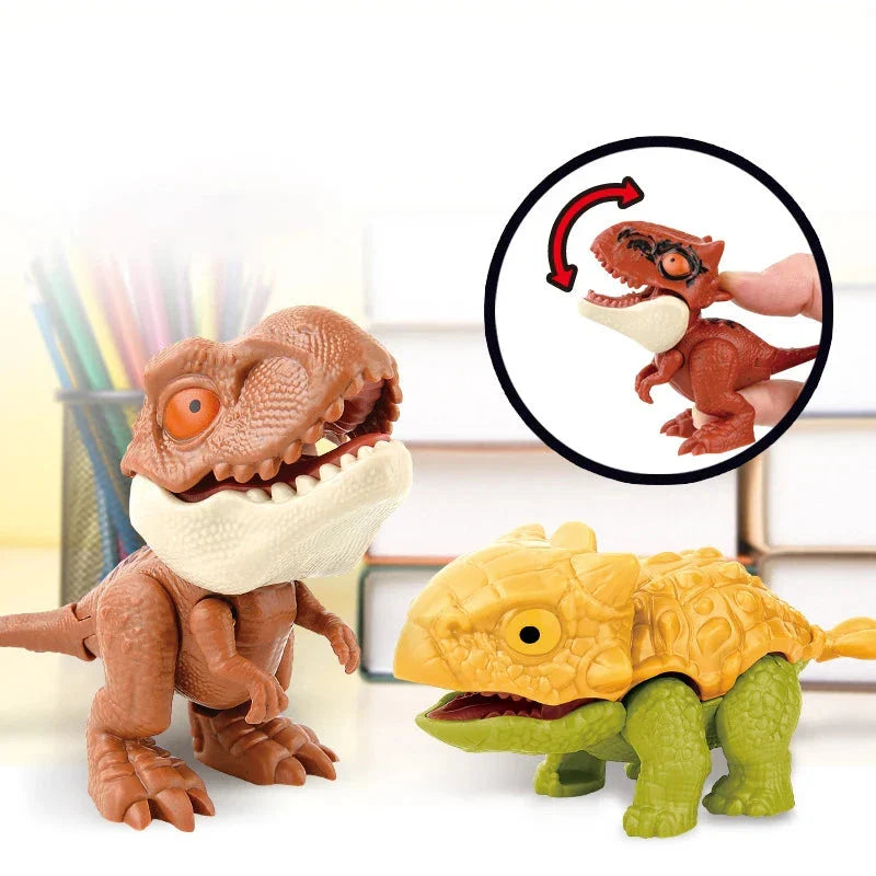 Finger Biting Dinosaur Toy Movable Joints Simulation Kids Set