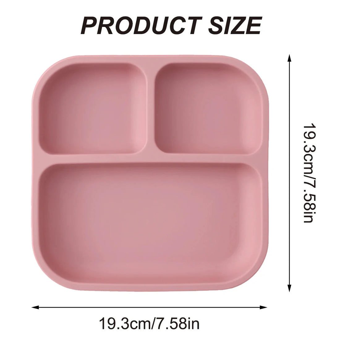 BPA Free Silicone Divided Suction Baby Plate