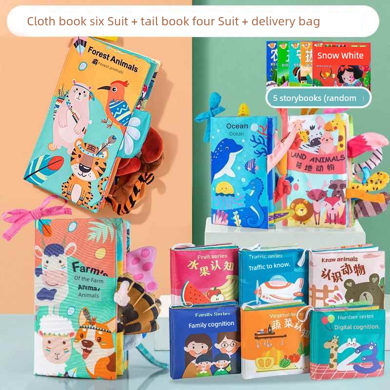 Baby Cloth Book Sensory Educational Tear Proof Interactive Learning Toy