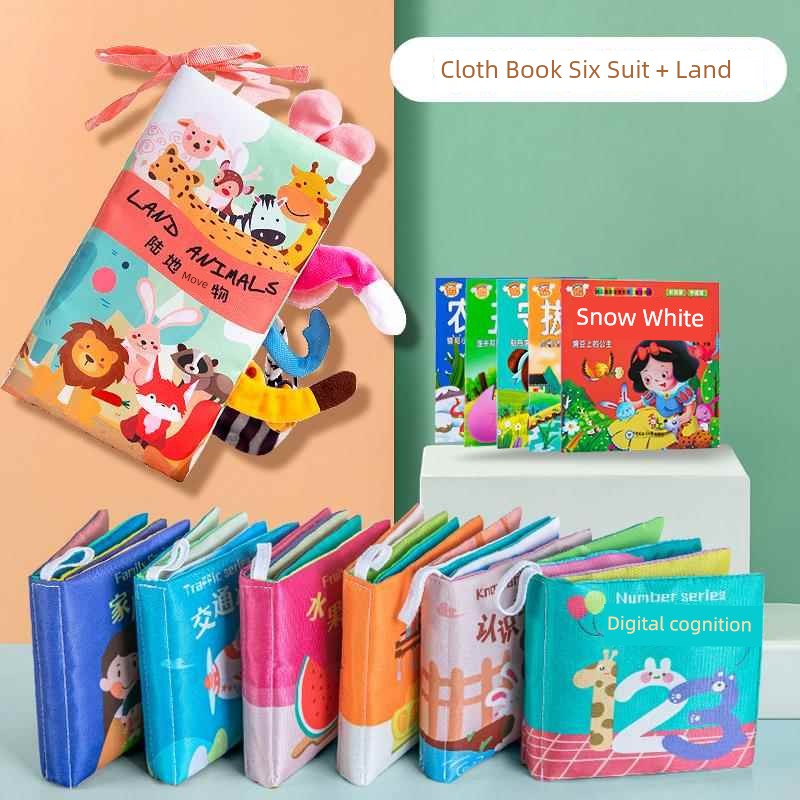 Baby Cloth Book Sensory Educational Tear Proof Interactive Learning Toy