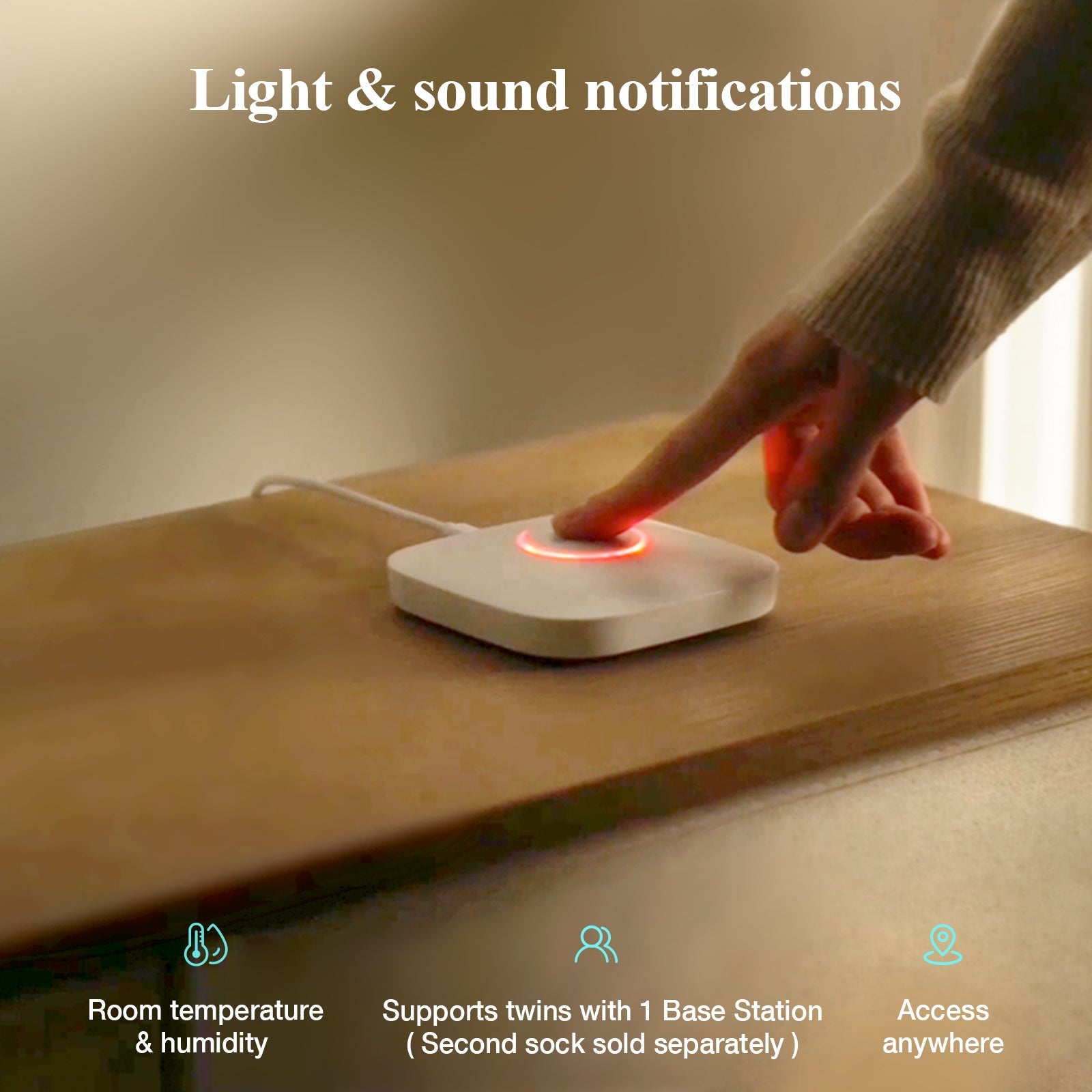 Smart Sock Shoe Bundle 2.5K PTZ Camera Baby Monitor System