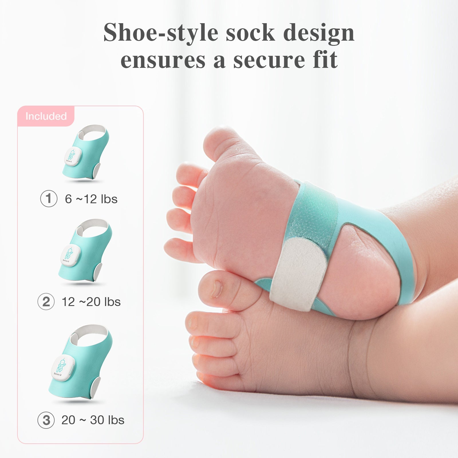 Smart Sock Shoe Bundle 2.5K PTZ Camera Baby Monitor System