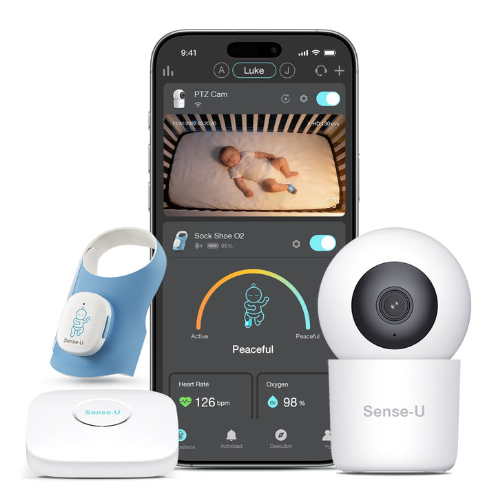 Smart Sock Shoe Bundle 2.5K PTZ Camera Baby Monitor System