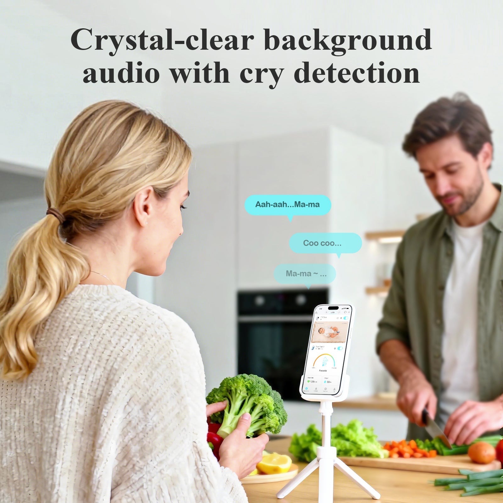 Smart Sock Shoe Bundle 2.5K PTZ Camera Baby Monitor System