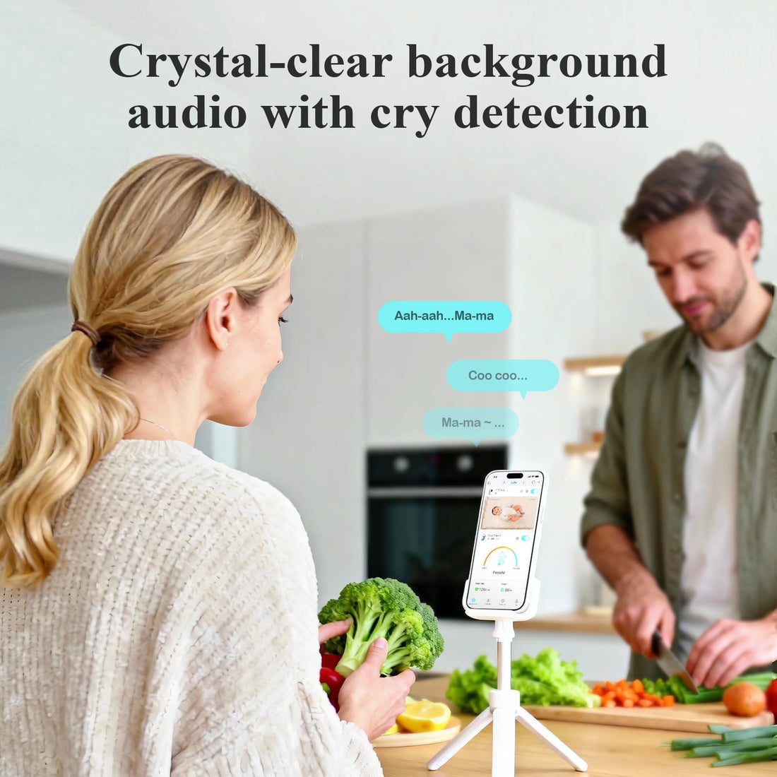 Smart Sock Shoe Bundle 2.5K PTZ Camera Baby Monitor System