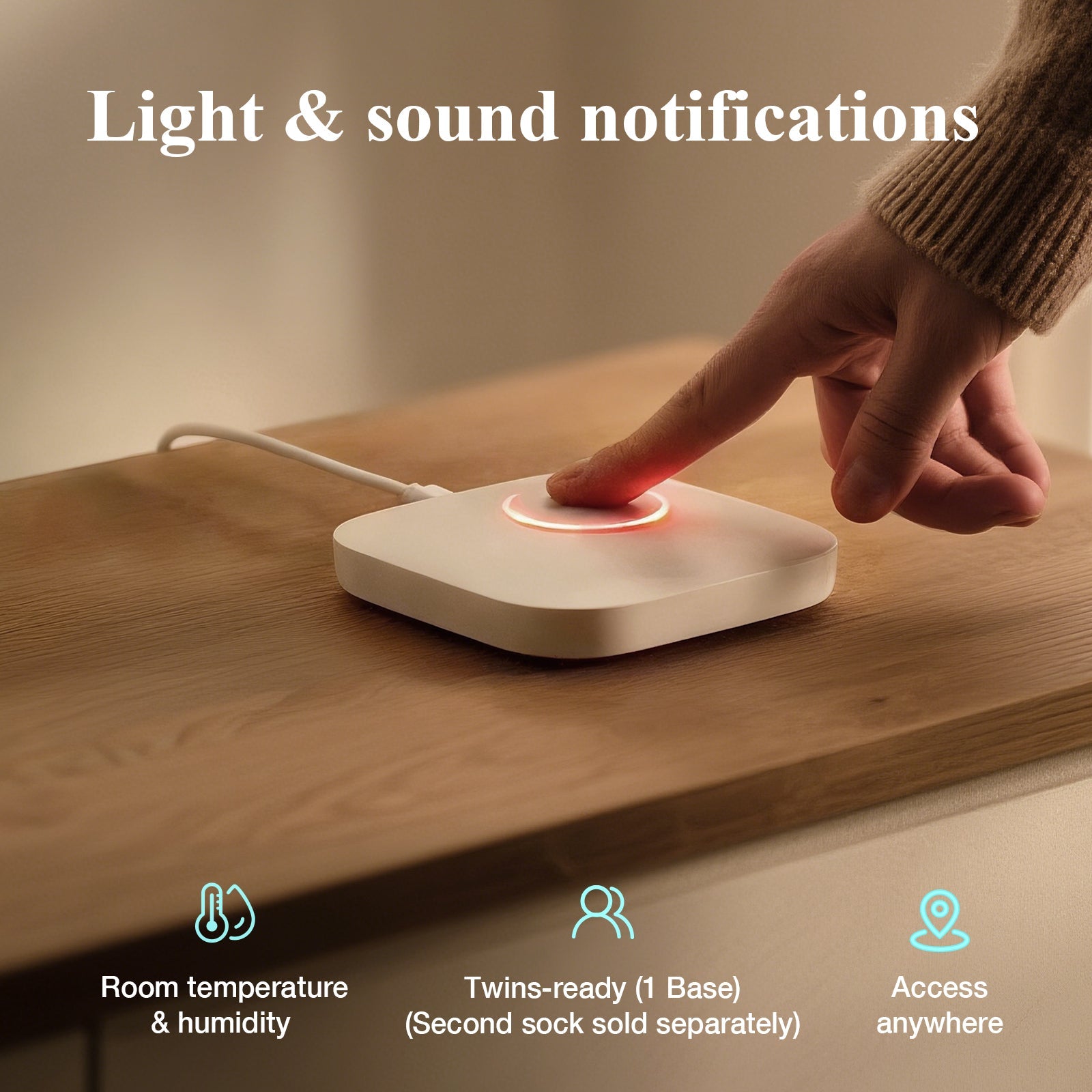 Smart Sock Shoe Bundle 2.5K PTZ Camera Baby Monitor System