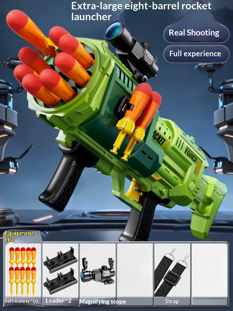 Children's Army-Green Rocket Launcher Shooting Toy
