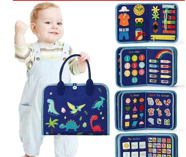 Busy Board Book Dressing Buttoning Learning Baby Sensory Toy