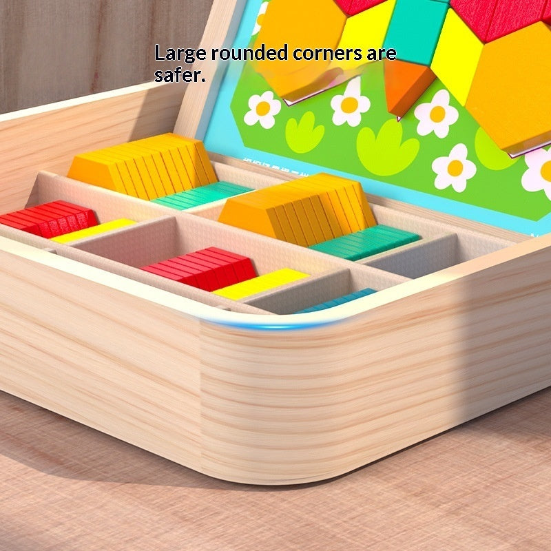 Childrens Geometric Tangram Puzzle Blocks Educational Magnetic Toy