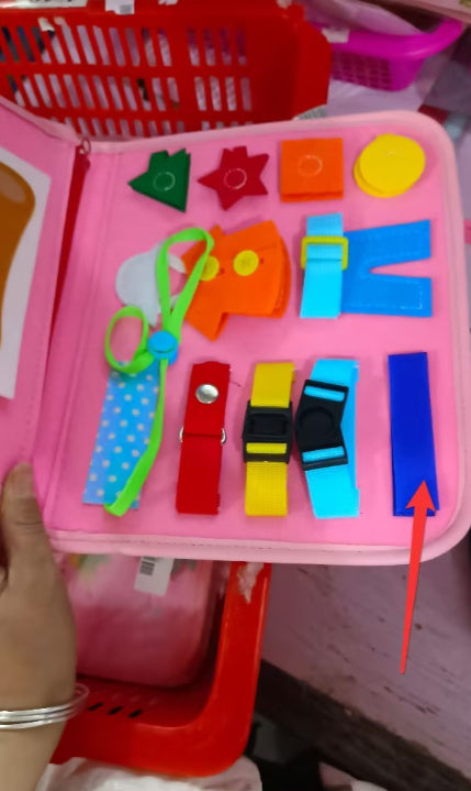 Busy Board Book Dressing Buttoning Learning Baby Sensory Toy
